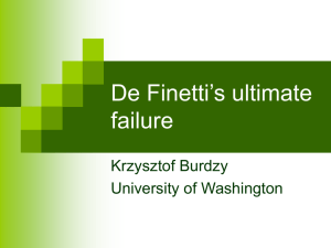De Finetti's ultimate failure