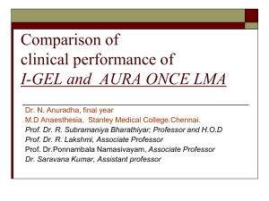 Comparison of clinical performance of I-GEL and
