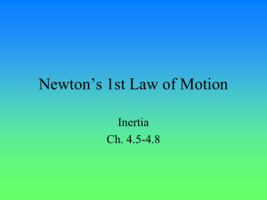 Newtons1 (4.5-4.9) - Mr. Ward's PowerPoints