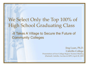 We Select Only The Top 100% Of High School Graduating Class