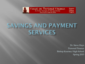 Savings and Payment Services