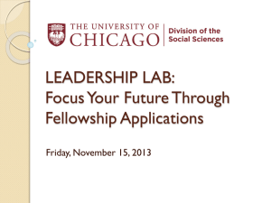 Focus Your Future Through Fellowship Applications
