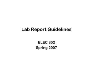 Lab Report Guide - Electrical and Computer Engineering