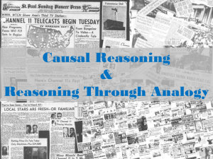 Reasoning Through Analogy & Causal Reasoning