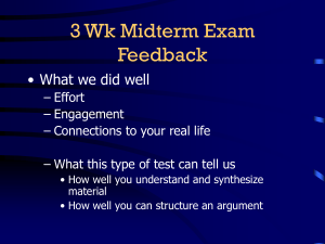 3 Wk Midterm Exam feedback