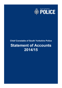 Independent auditor's report to the Chief Constable of South Yorkshire