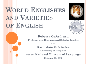 World Englishes - The National Museum of Language