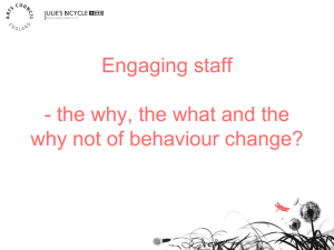 behavioural change and staff engagement