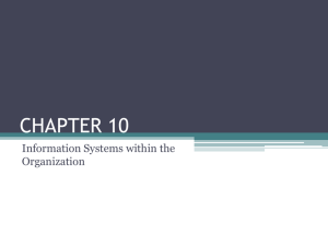 Information Systems within the Organization