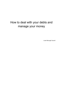 How to deal with your debts and manage your money ( 30.4 kB )