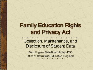 Family Education Rights and Privacy Act