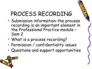 process recording - commmunication report