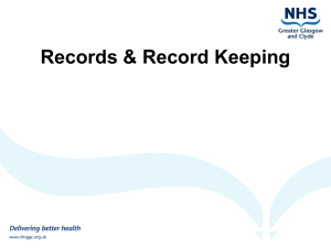 Records & Record Keeping NMC Guidelines & Publications