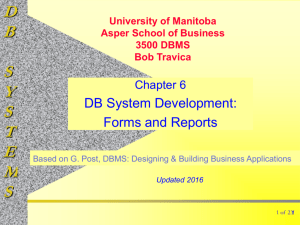 Forms & Reports - University of Manitoba