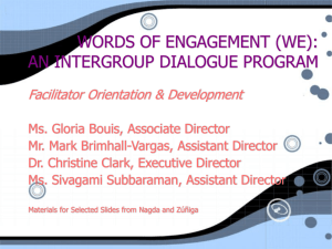Words of Engagement: AnIntergroup Dialogue Program