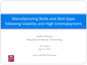 Skills and Skill Gaps in Manufacturing: Evidence and Implications