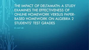 The Impact of DeltaMath: A study examines the effectiveness of