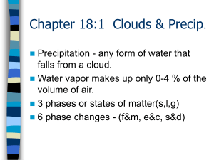 Chapter 18: Clouds & Precip.