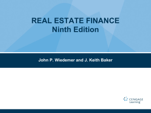 Real Estate Finance - PowerPoint presentation - Ch 10