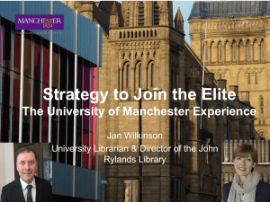 Strategy to Join the EliteThe University of Manchester