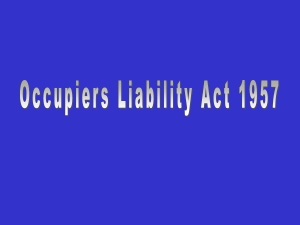 Occupiers' Liability Act 1957