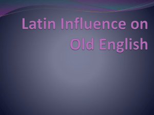 Latin Influence on Old English