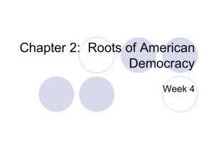 Chapter 2: Roots of American Democracy