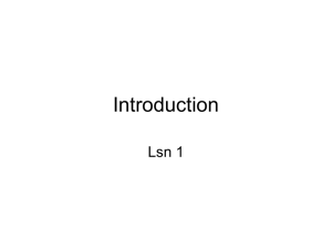 Lsn 1 Intro