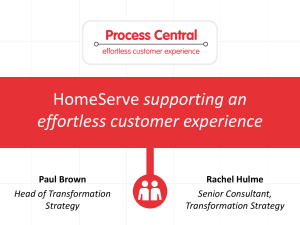 Supporting an effortless customer experience