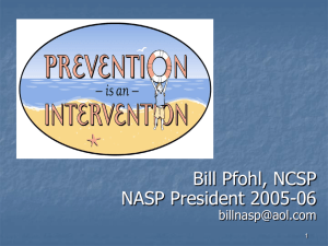 Prevention - California Association of School Psychologists