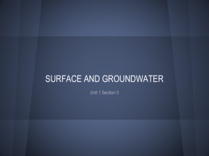 SURFACE AND GROUNDWATER - Fennimore Middle School