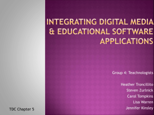 Integrating Digital Media & Educational Software