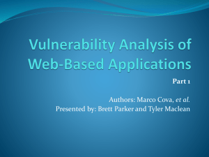 Vulnerability Analysis of Web
