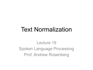 Text Normalization