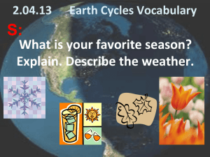 2-4-13 Earth Cycles Vocabulary