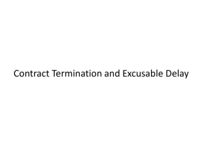 Contract Termination and Excuseable Delay