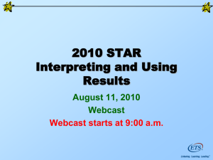 2010 STAR Post-Test Workshop Slides