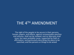 the 4th amendment - Bensalem Township School District