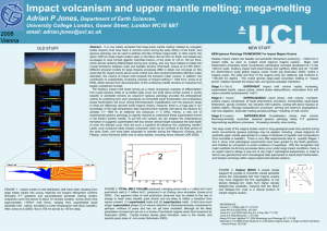 Impact volcanism and upper mantle melting