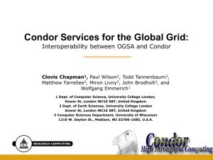 Condor services for the Global Grid
