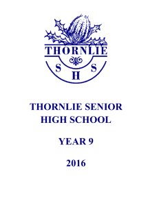 Year 9 Booklet 2016 - Thornlie Senior High School