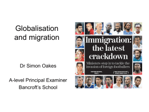 Globalisation and migration - Royal Geographical Society