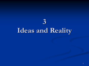 Ideas and Reality