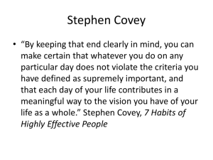 Stephen Covey - WordPress.com