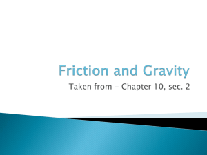 Friction and gravity