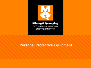 Personnel Protective Equipment - Mining & Quarrying Occupational