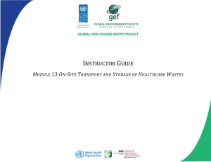 Instructor Guide - UNDP GEF Global Healthcare Waste Project