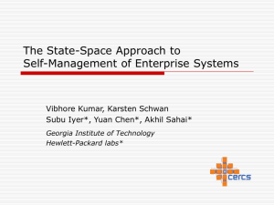 The State-Space Approach to Self-Management of Enterprise Systems