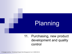 Purchasing's relationship to the new product development process