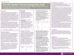 Suicidal ideation among transgender youth